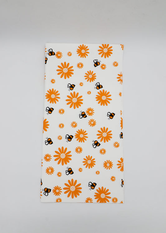 Bee and Daisy Floral Paper